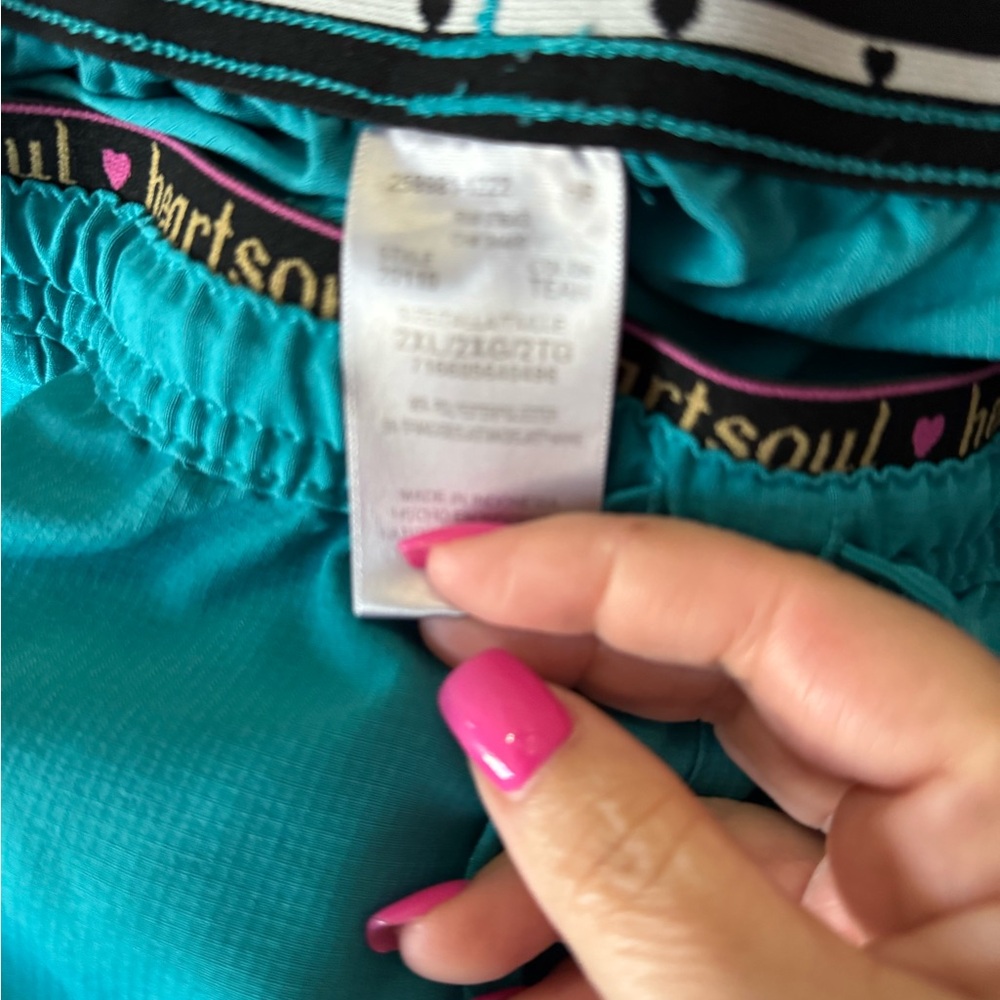 HeartSoul Vibrant Teal Scrub Pants